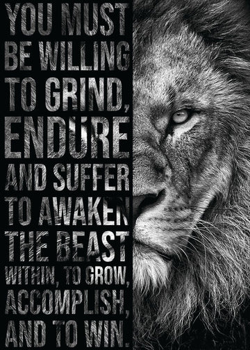 Motivational Canvas Wall Art - Awaken The Beast Within
