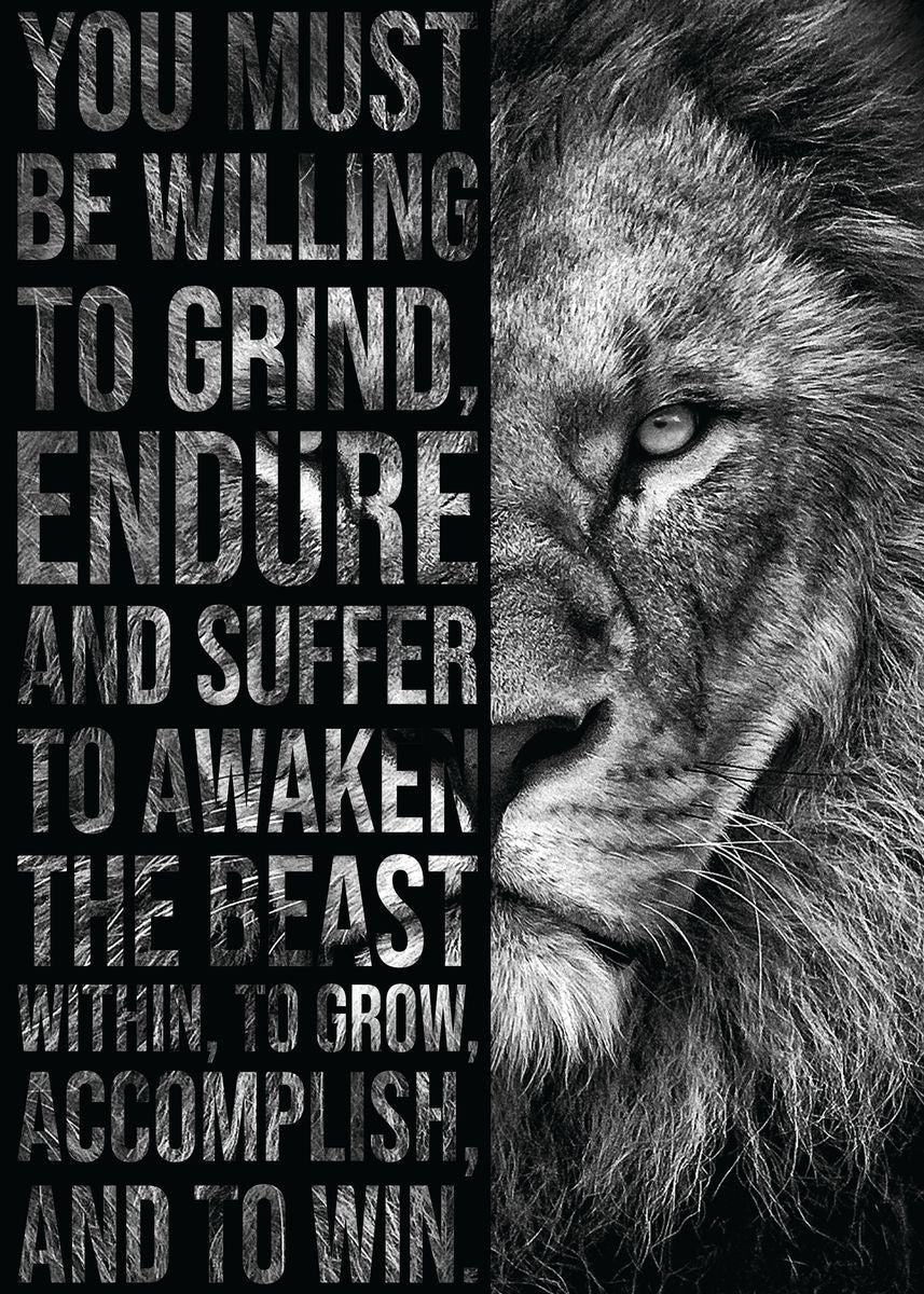 Motivational Canvas Wall Art - Awaken The Beast Within