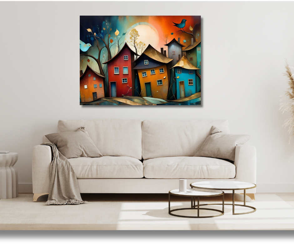 Canvas Wall Art Home Decor - Bent Houses