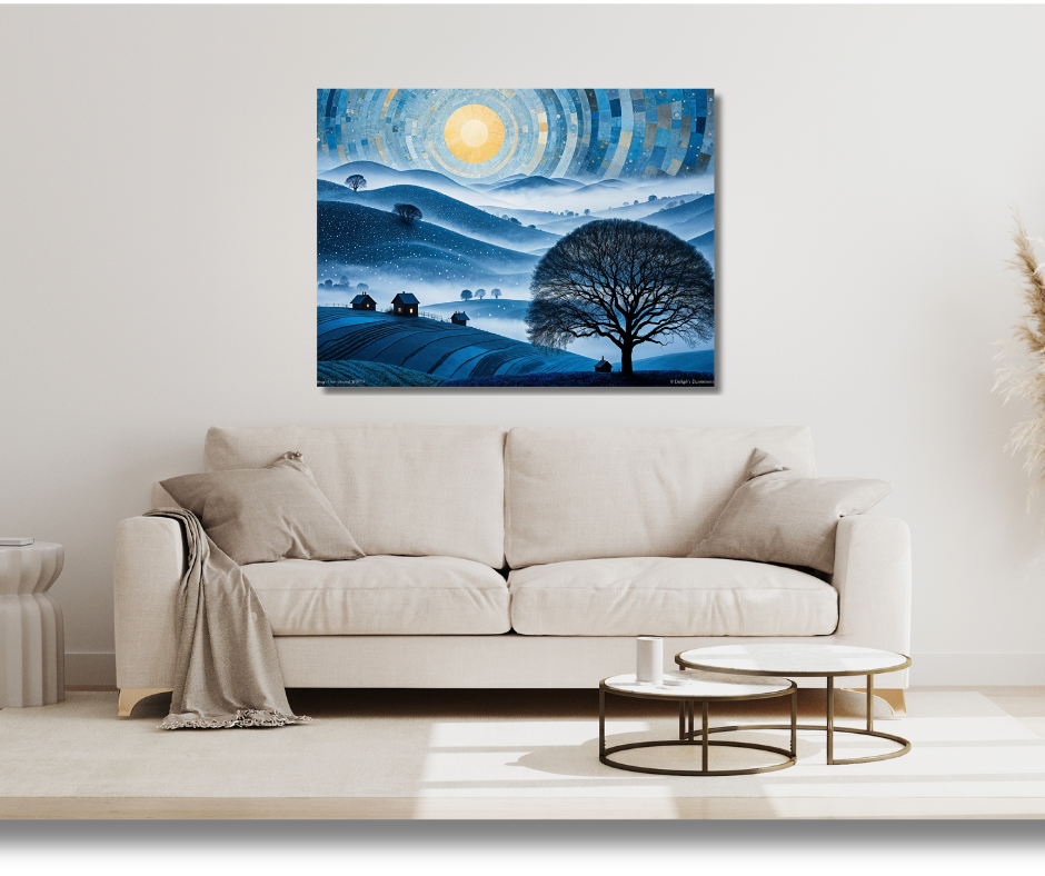 Canvas Wall Art Home Decor - Blue Sunrise