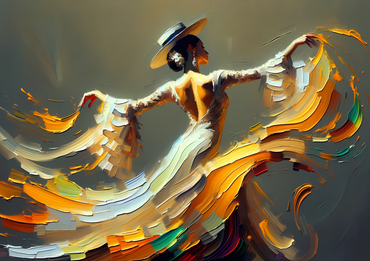 Canvas Wall Art Home Decor - Colourful Dancer