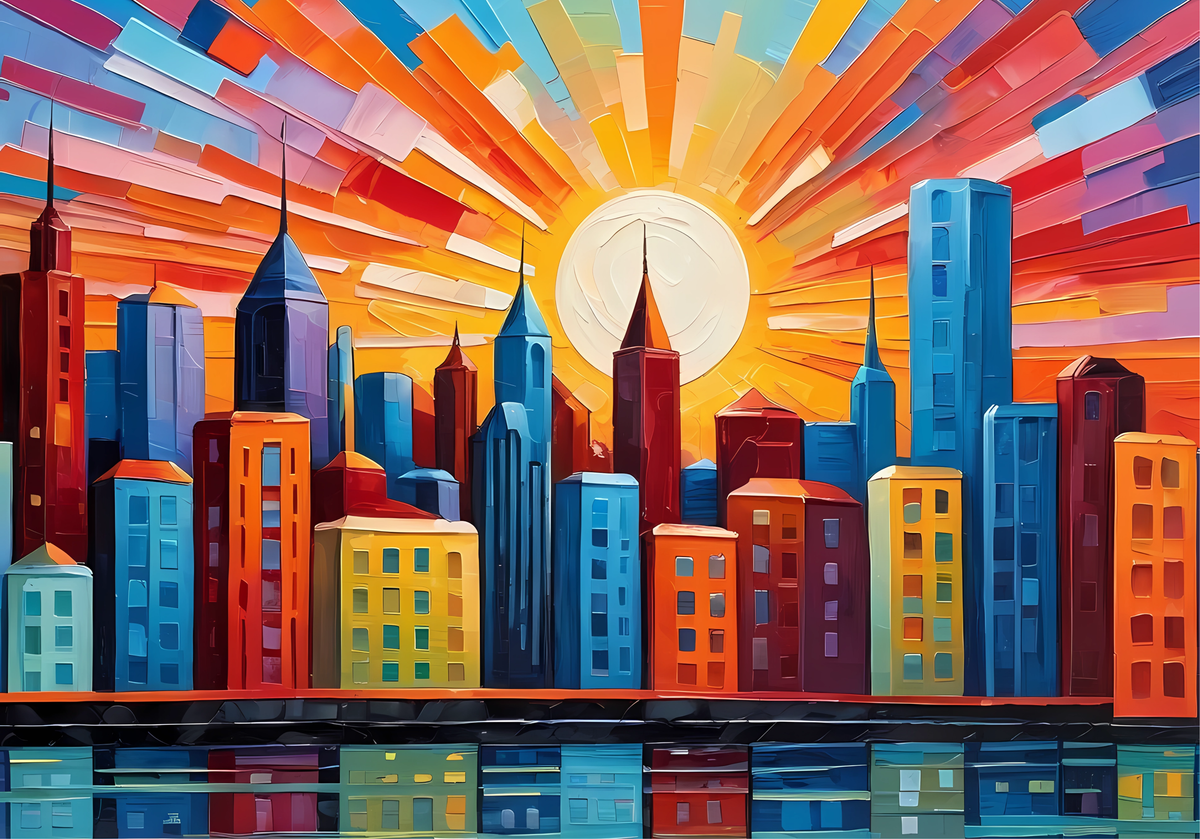 Canvas Wall Art Home Decor - Colourful Sunrise