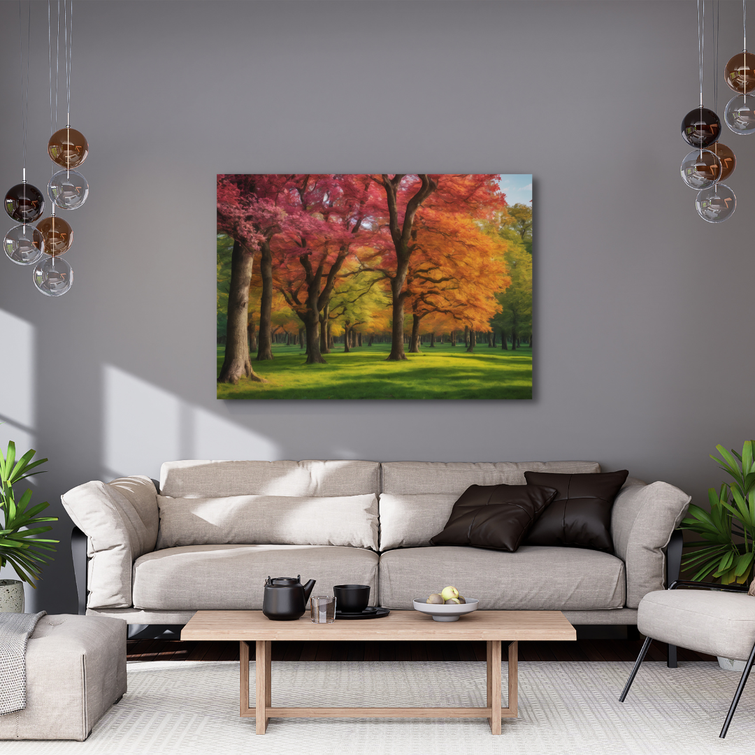 Canvas Wall Art Home Decor - Colourful Trees 01