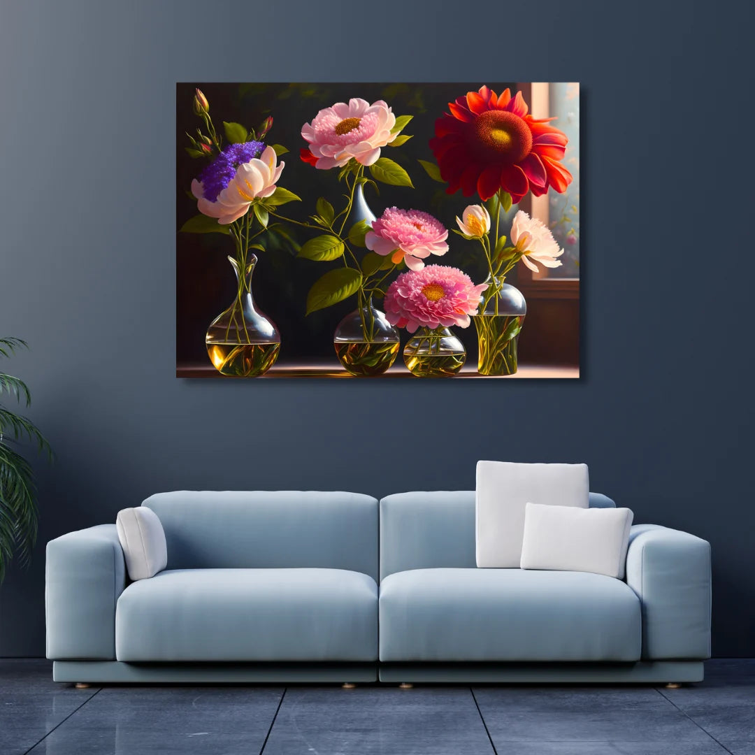 Canvas Wall Art Home Decor - Flower Table