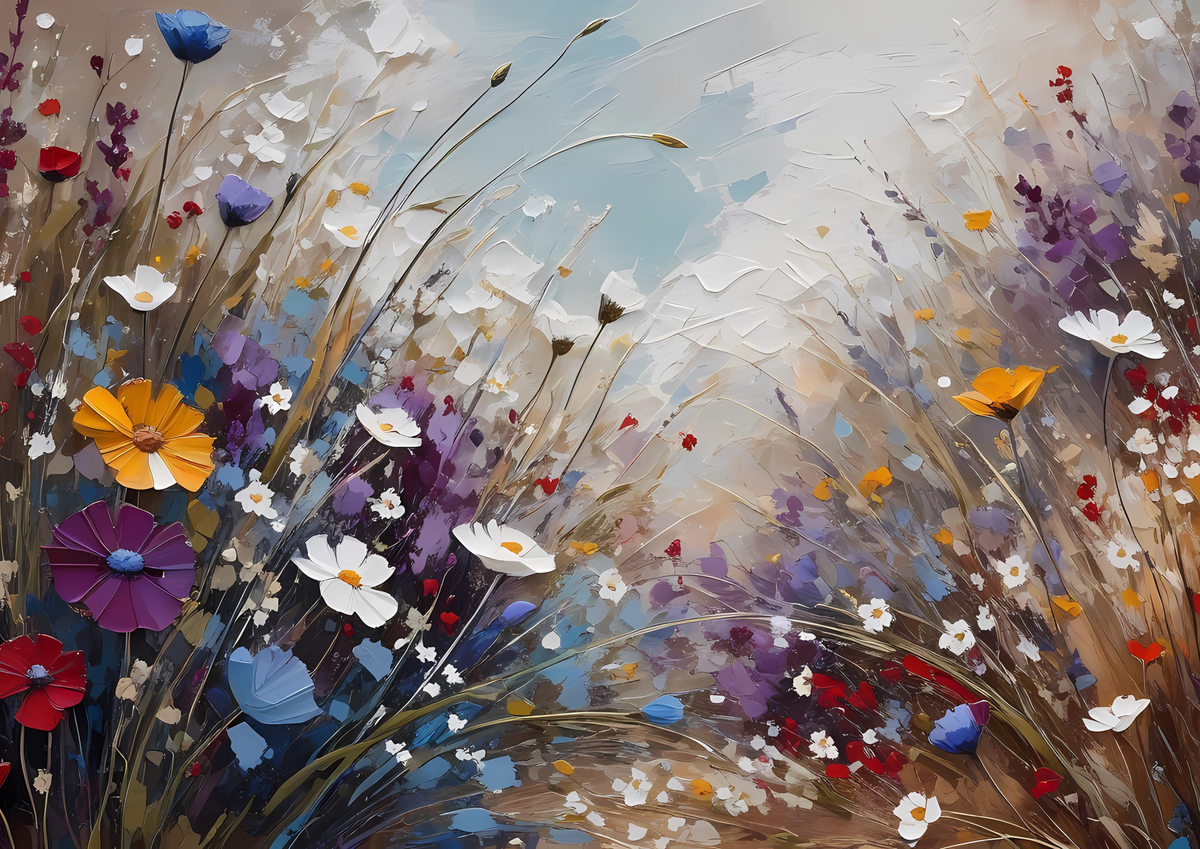 Canvas Wall Art Home Decor - Flowerful Path