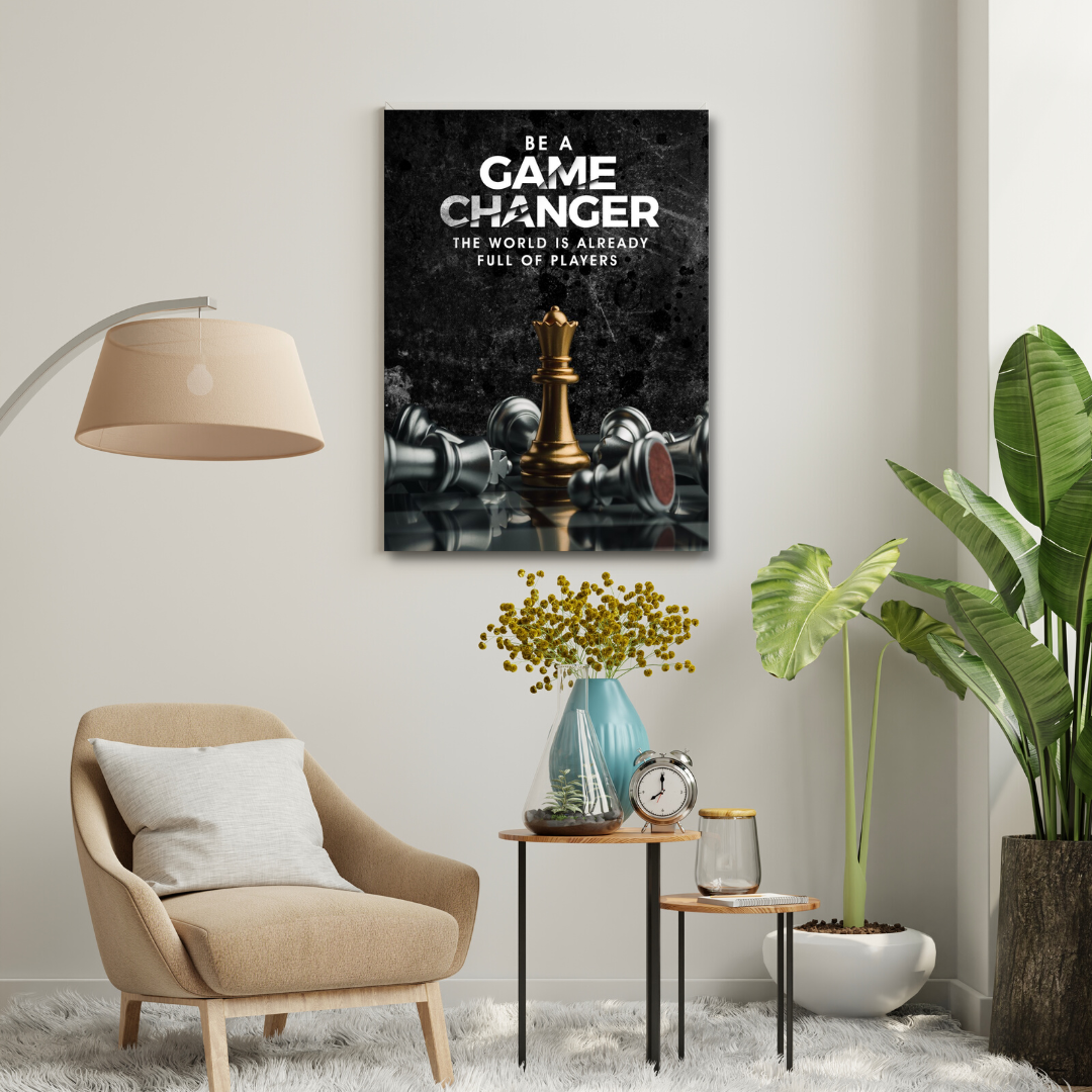 Motivational Canvas Wall Art - Be A Game Changer