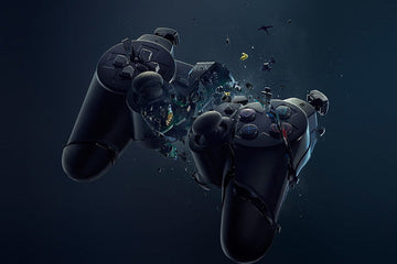 Canvas Wall Art Home Decor - Game Controller Destruction