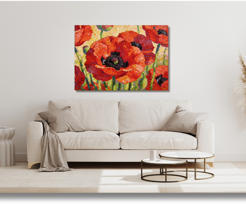 Canvas Wall Art Home Decor - Glass Poppies