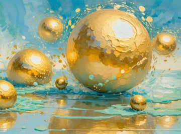 Canvas Wall Art Home Decor - Golden Splash