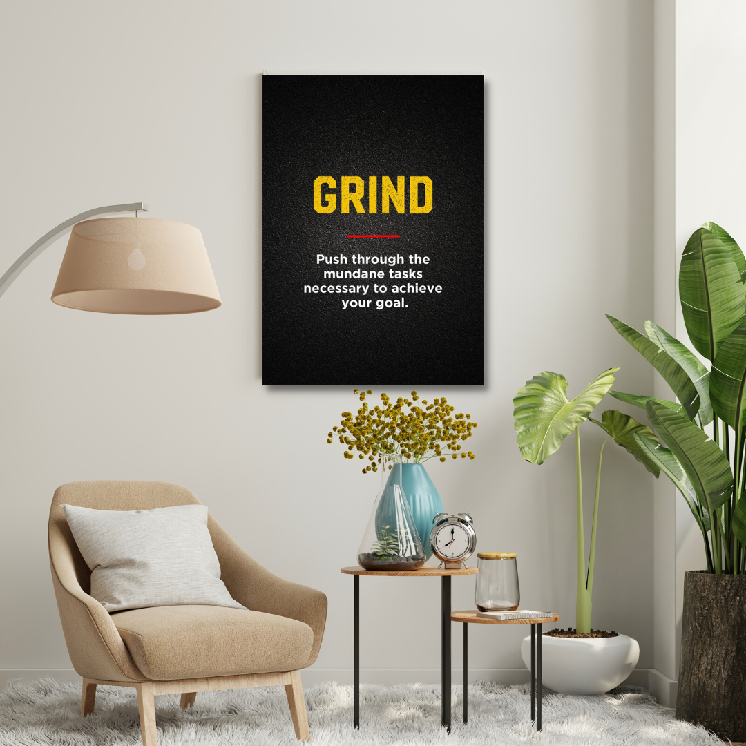 Motivational Canvas Wall Art - Grind
