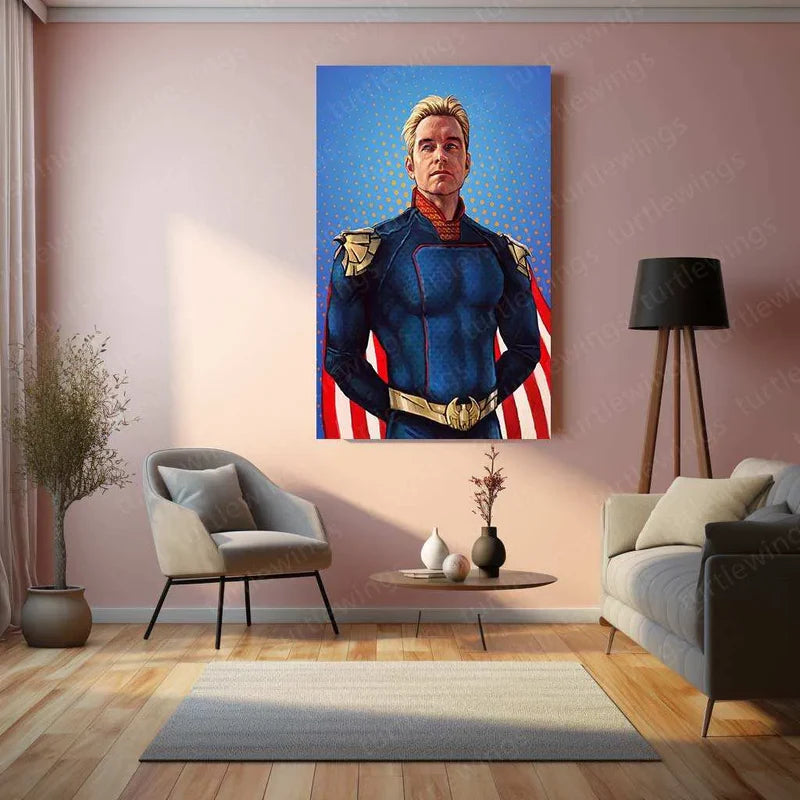 Abstract Superhero Power Canvas Wall Art