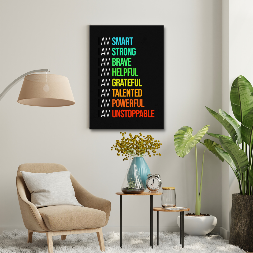 Motivational Canvas Wall Art - I AM