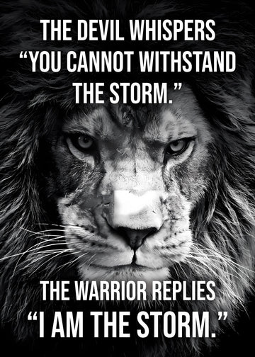 Motivational Canvas Wall Art - I Am The Storm