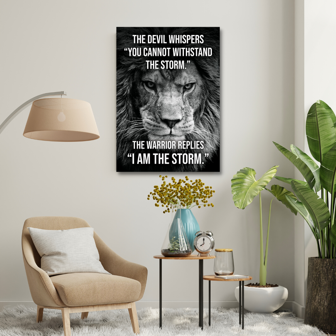 Motivational Canvas Wall Art - I Am The Storm
