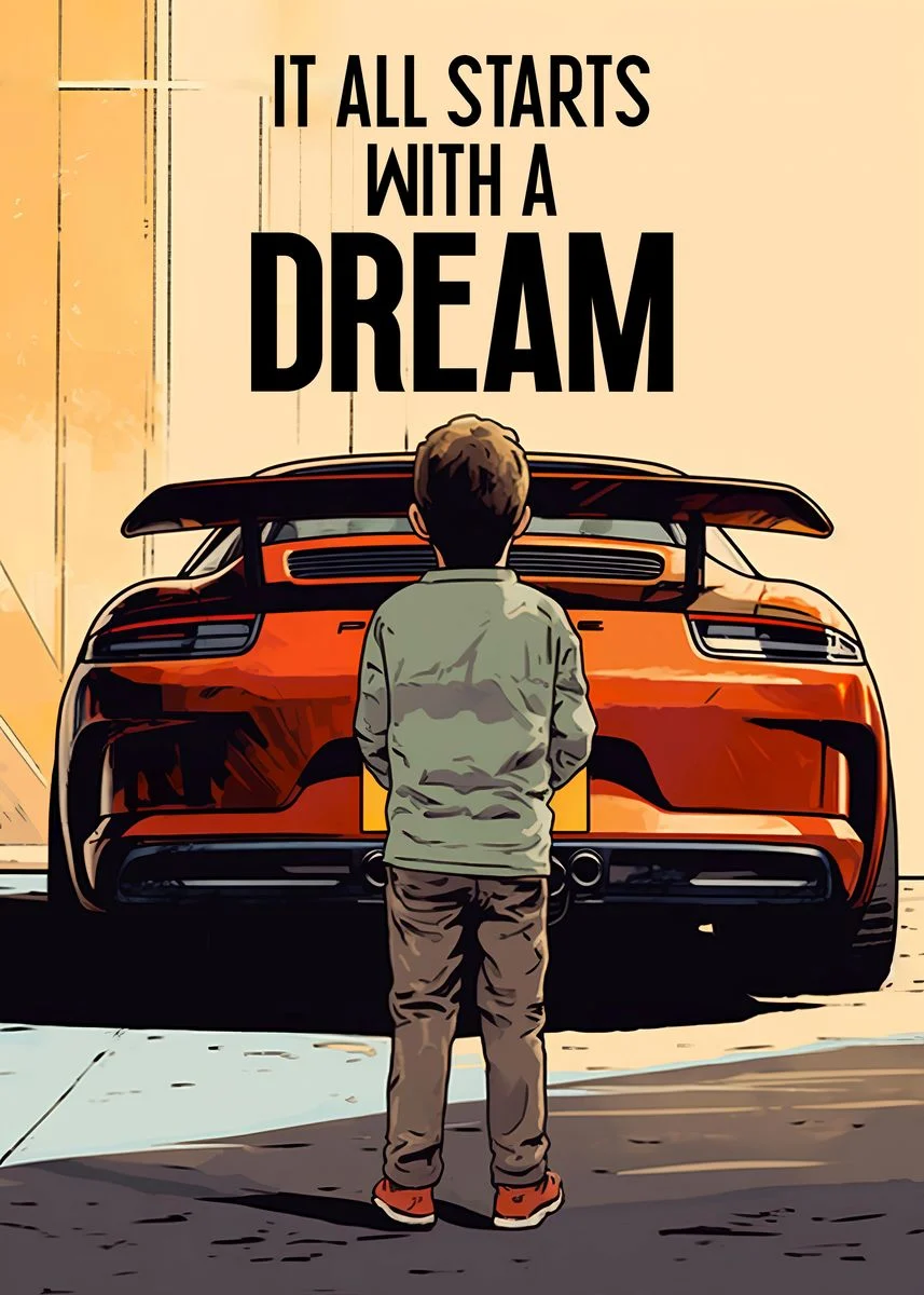 Motivational Canvas Wall Art - It All starts With A Dream 02