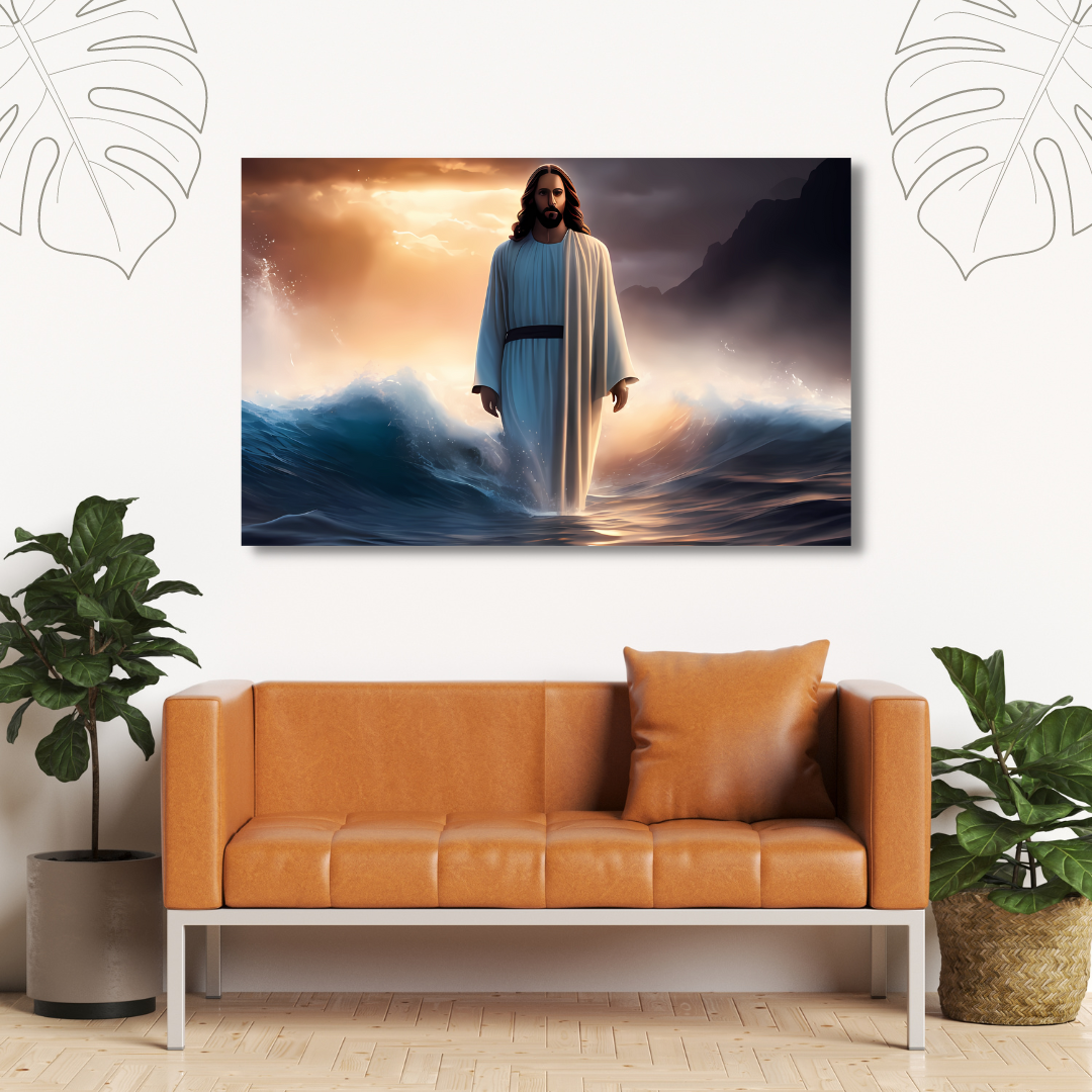 Canvas Wall Art Home Decor - Jesus Walking On Water 03