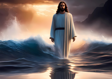 Canvas Wall Art Home Decor - Jesus Walking On Water 03