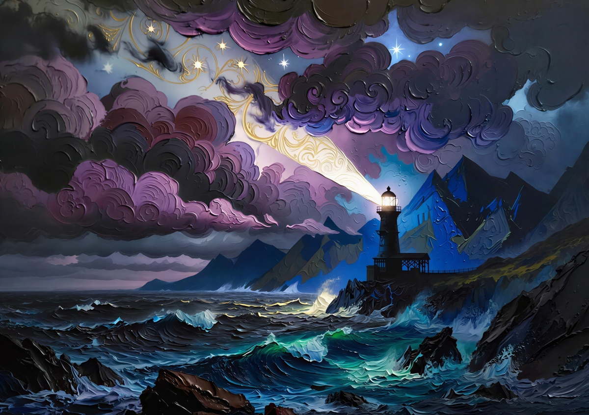 Canvas Wall Art Home Decor - Lighthouse Abstract
