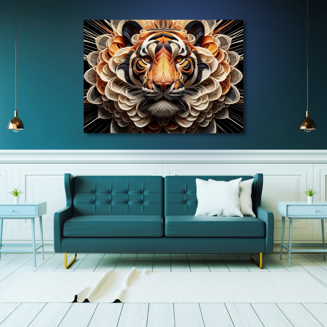 Canvas Wall Art Home Decor - Lotus Tiger