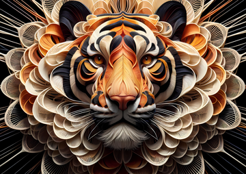 Canvas Wall Art Home Decor - Lotus Tiger