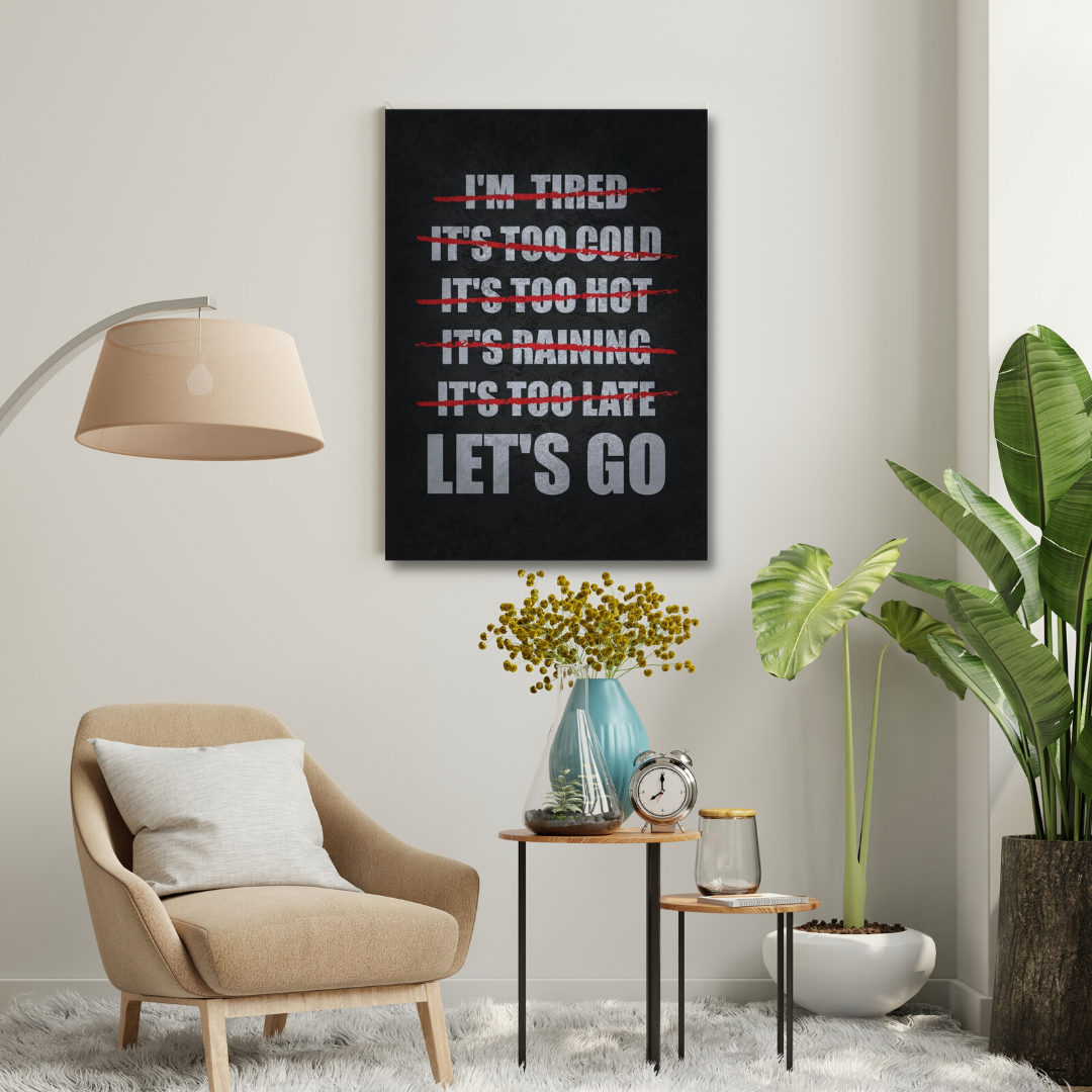 Motivational Canvas Wall Art - Let's Go