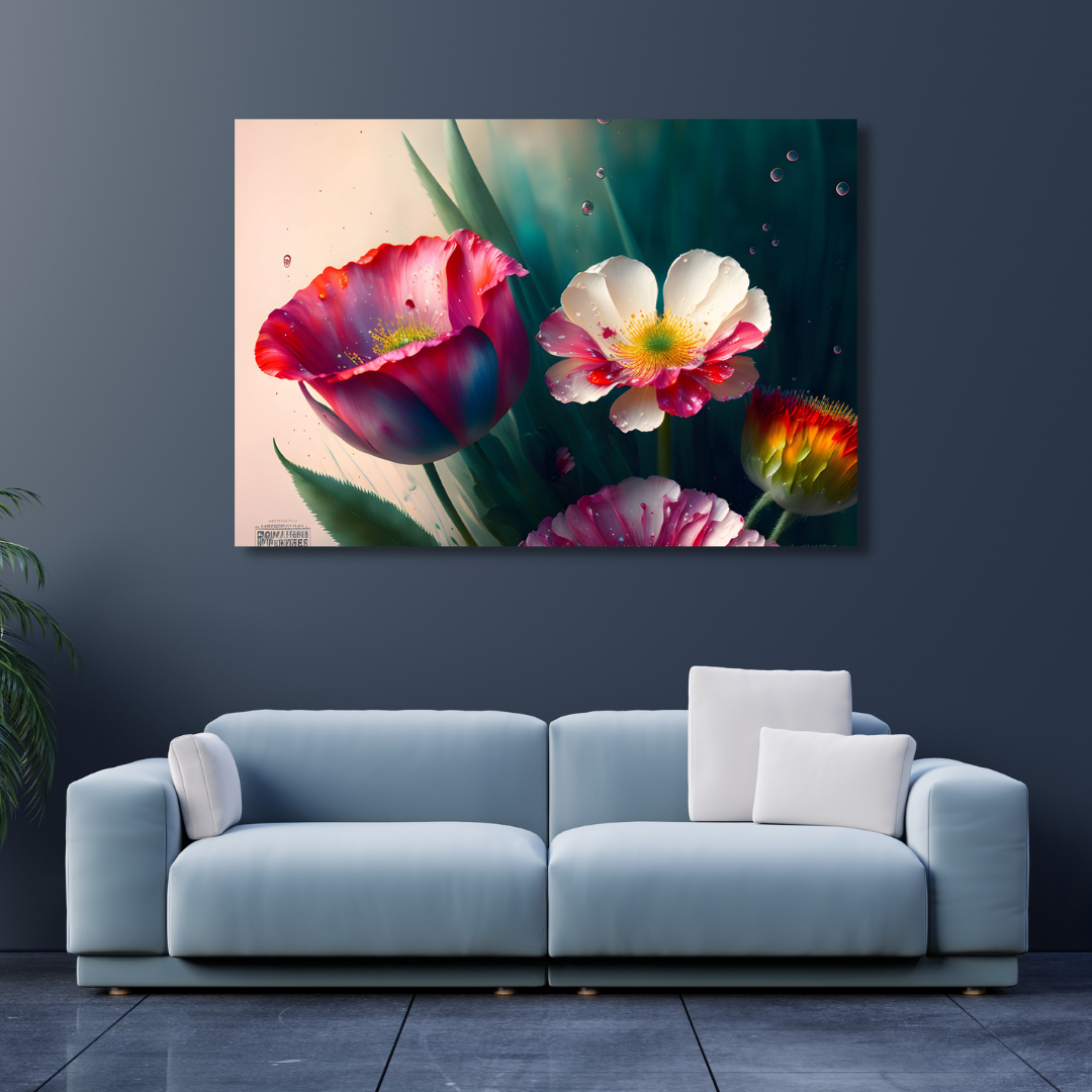 Canvas Wall Art Home Decor - Poppies