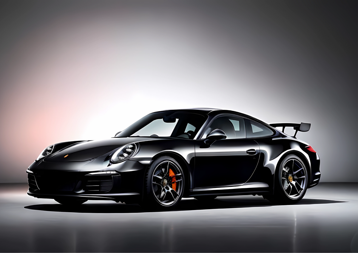 Canvas Wall Art Home Decor - Porsche 911 Black