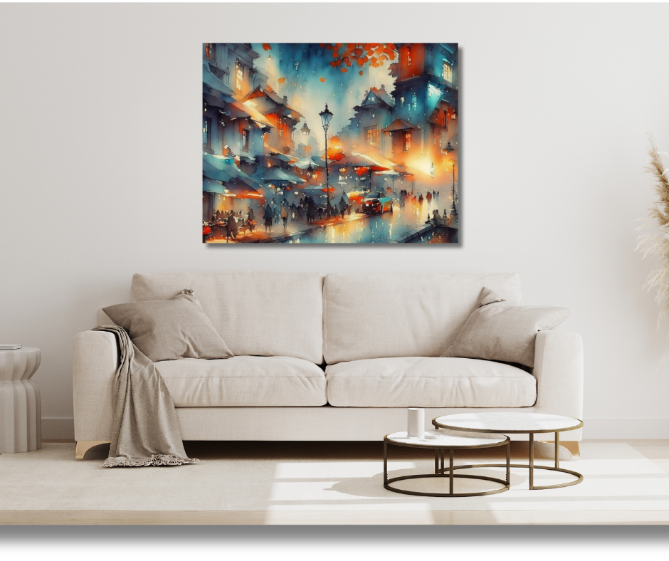 Canvas Wall Art Home Decor - Rainy Night