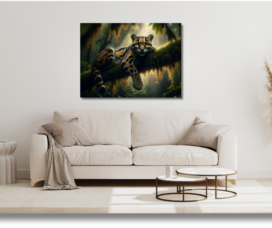 Canvas Wall Art Home Decor - Sleepy Leopard