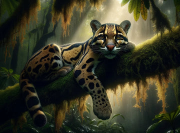 Canvas Wall Art Home Decor - Sleepy Leopard