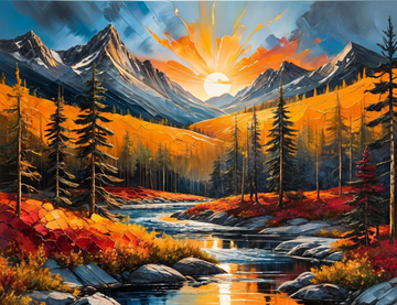 Canvas Wall Art Home Decor - Sunrise River