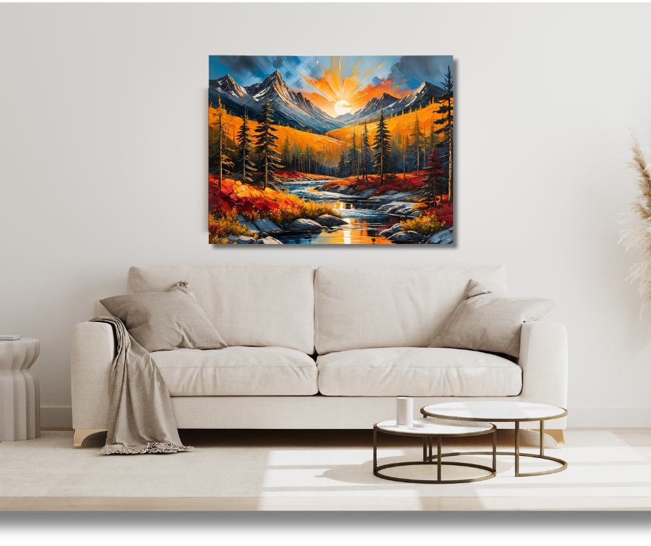 Canvas Wall Art Home Decor - Sunrise River