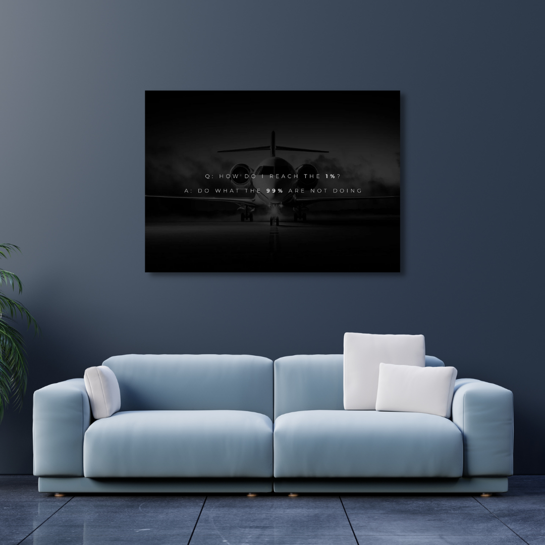 Motivational Canvas Wall Art - The 1 Percent