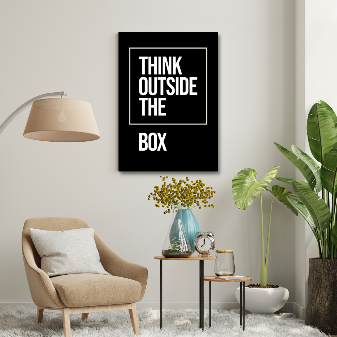 Motivational Canvas Wall Art - Think Outside The Box