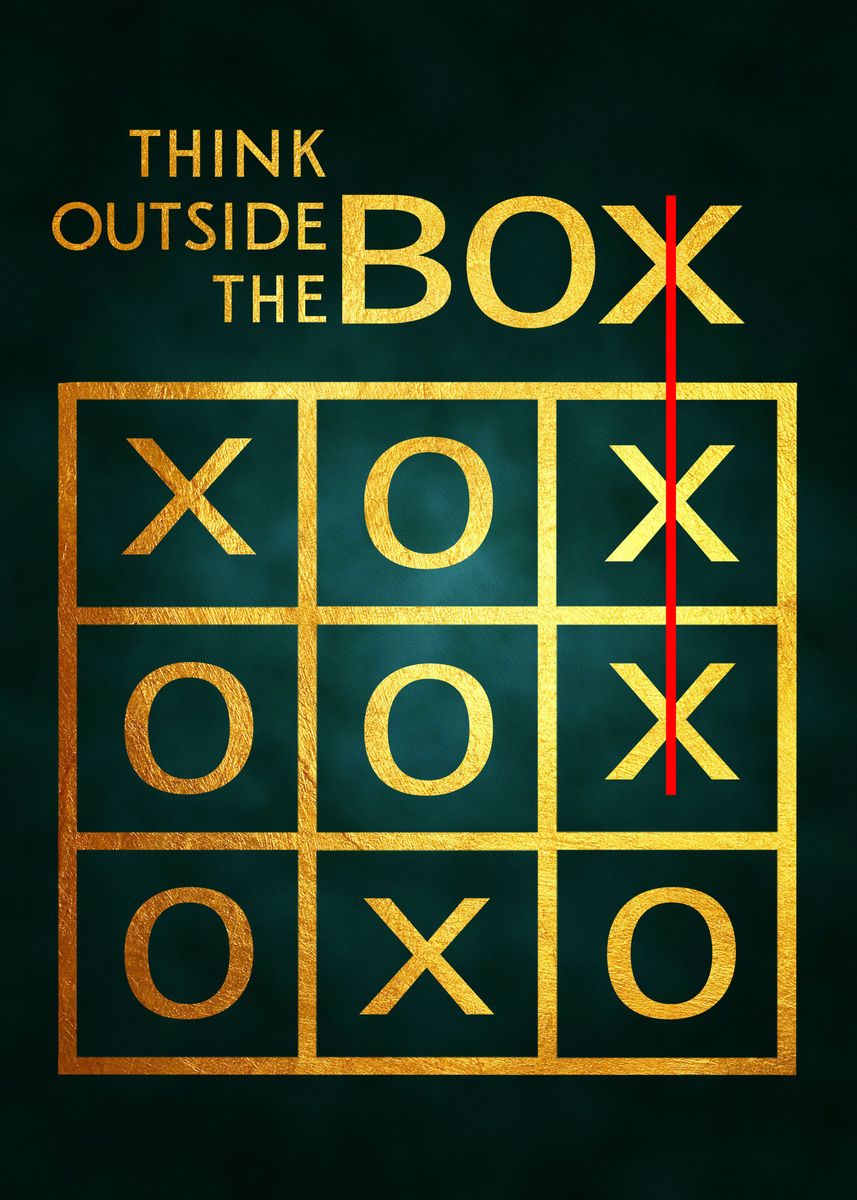 Motivational Canvas Wall Art - Think Outside The Box 02