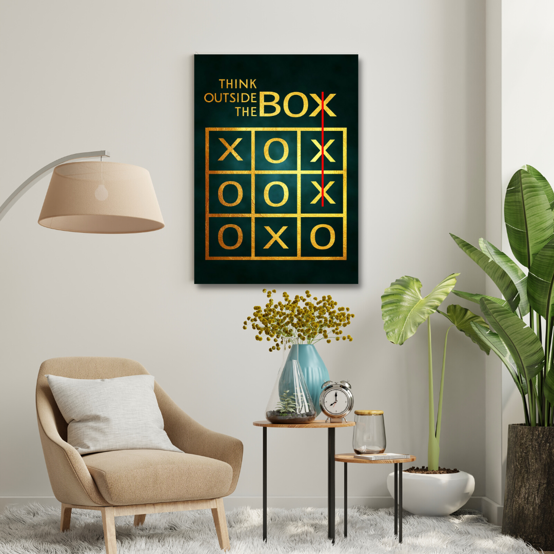 Motivational Canvas Wall Art - Think Outside The Box 02
