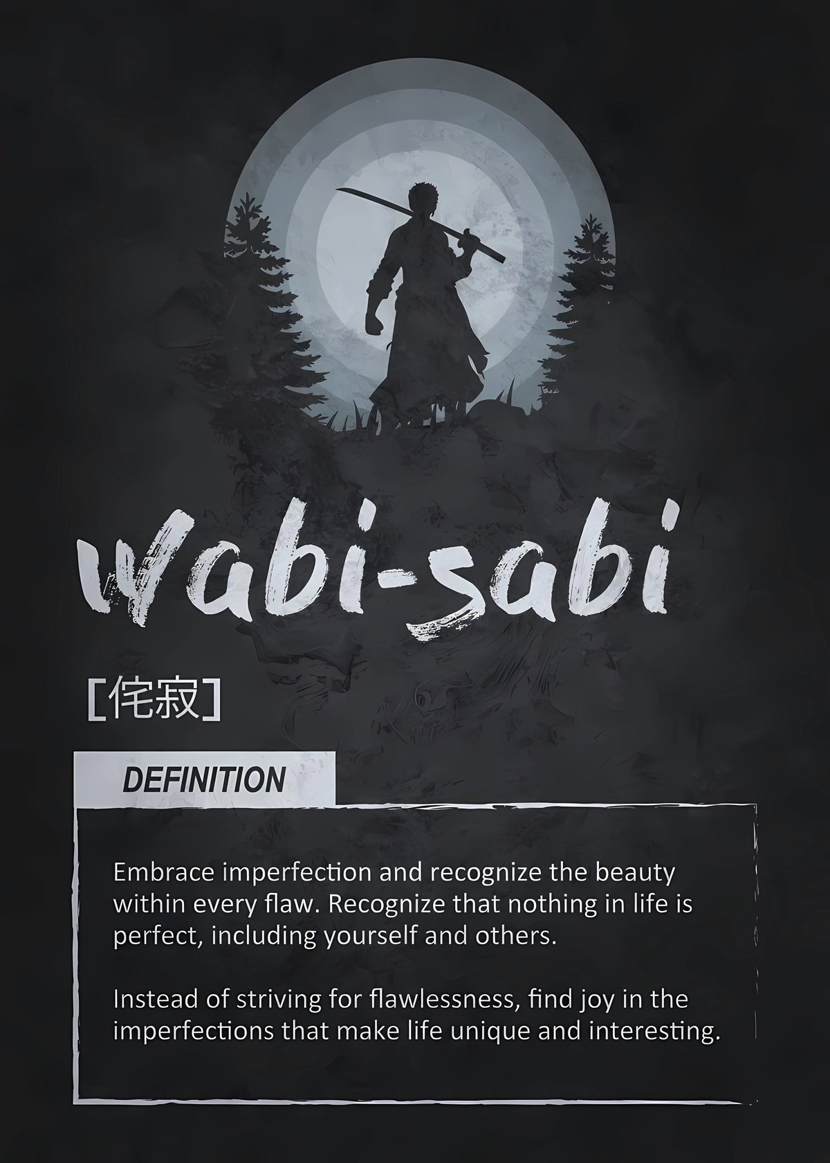 Motivational Canvas Wall Art - Wabi Sabi