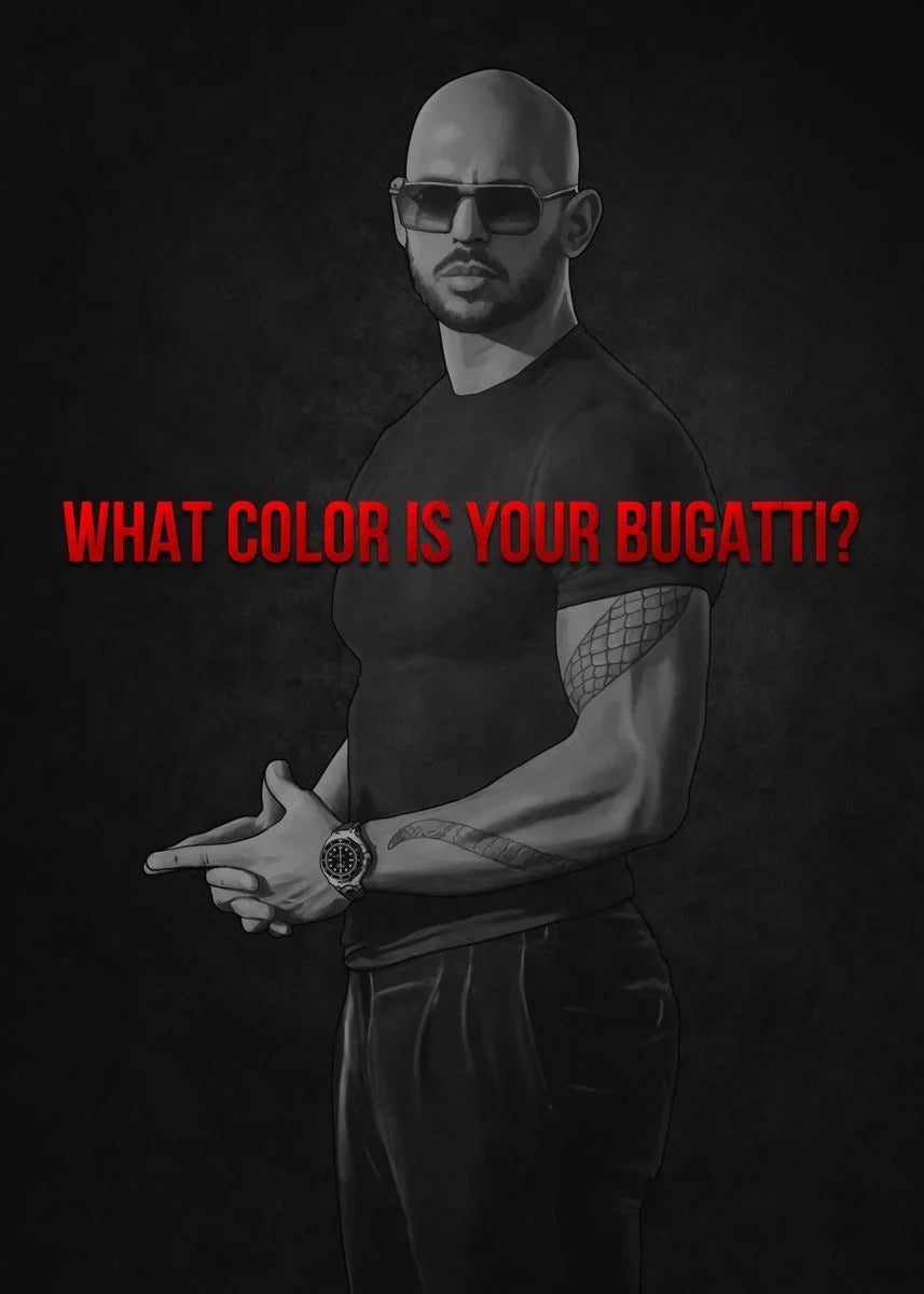 Motivational Canvas Wall Art - What Colour Is Your Bugatti