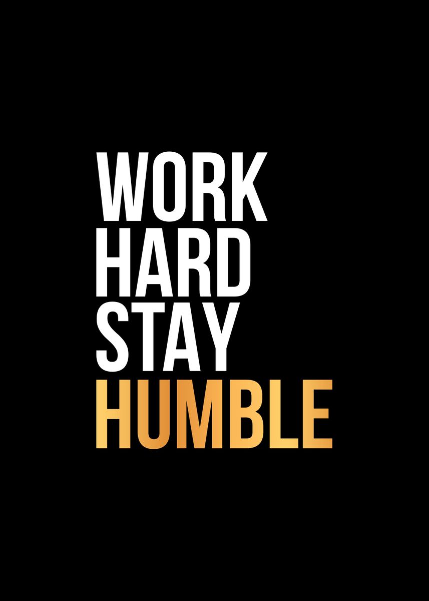 Motivational Canvas Wall Art - Work Hard Stay Humble