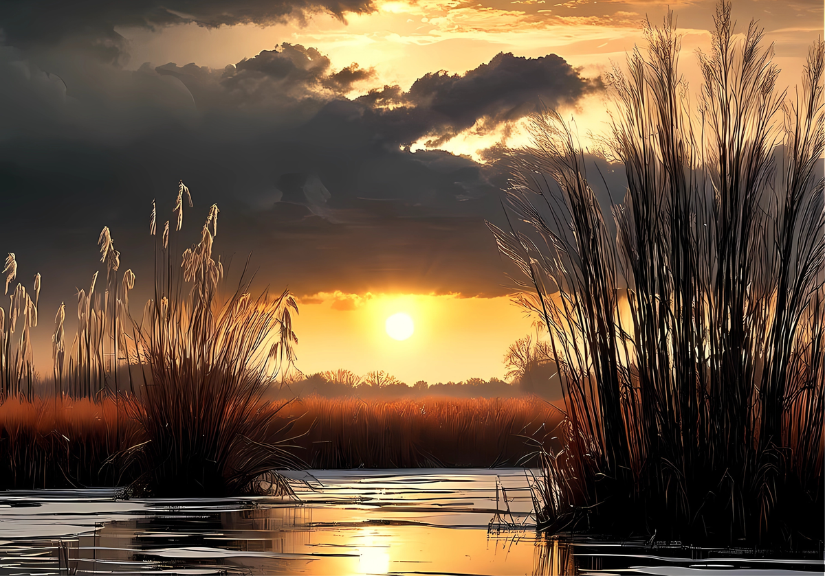 Canvas Wall Art Home Decor - Yellow Reflection