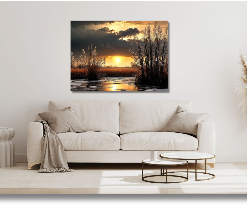 Canvas Wall Art Home Decor - Yellow Reflection