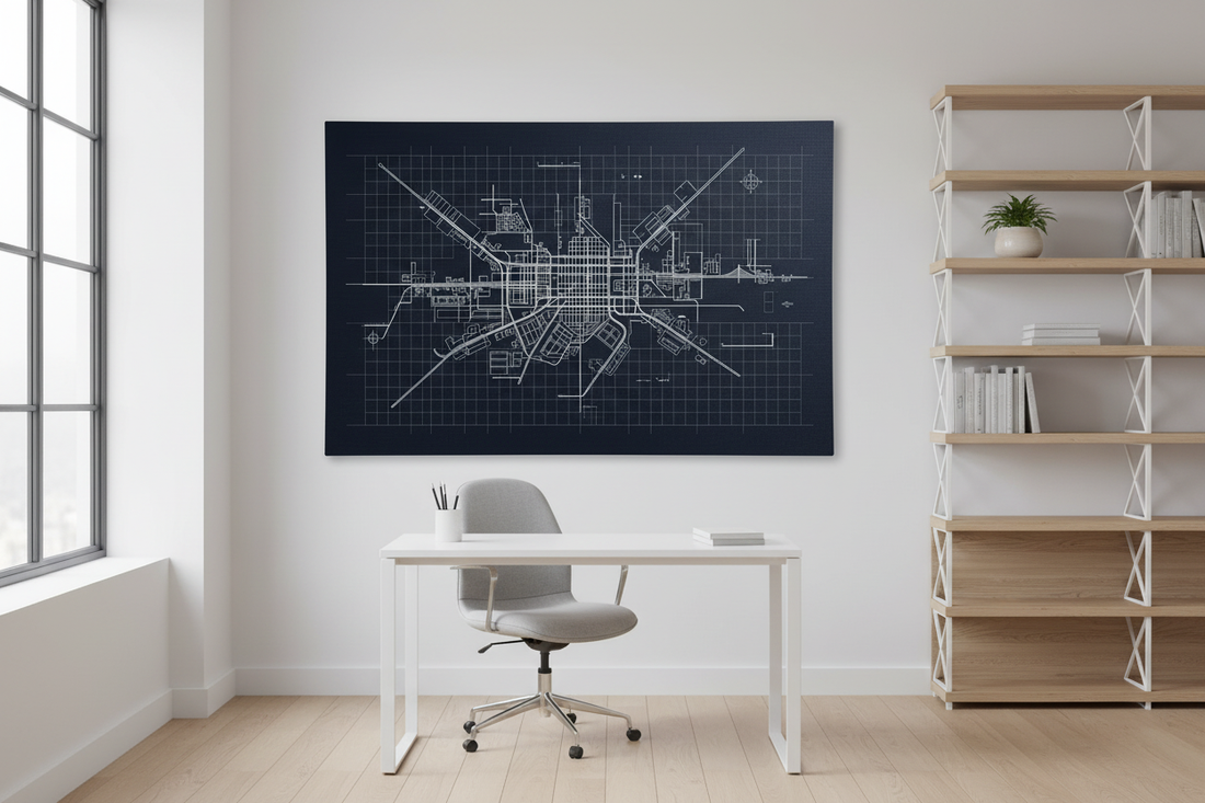 Abstract City Blueprint — Hero