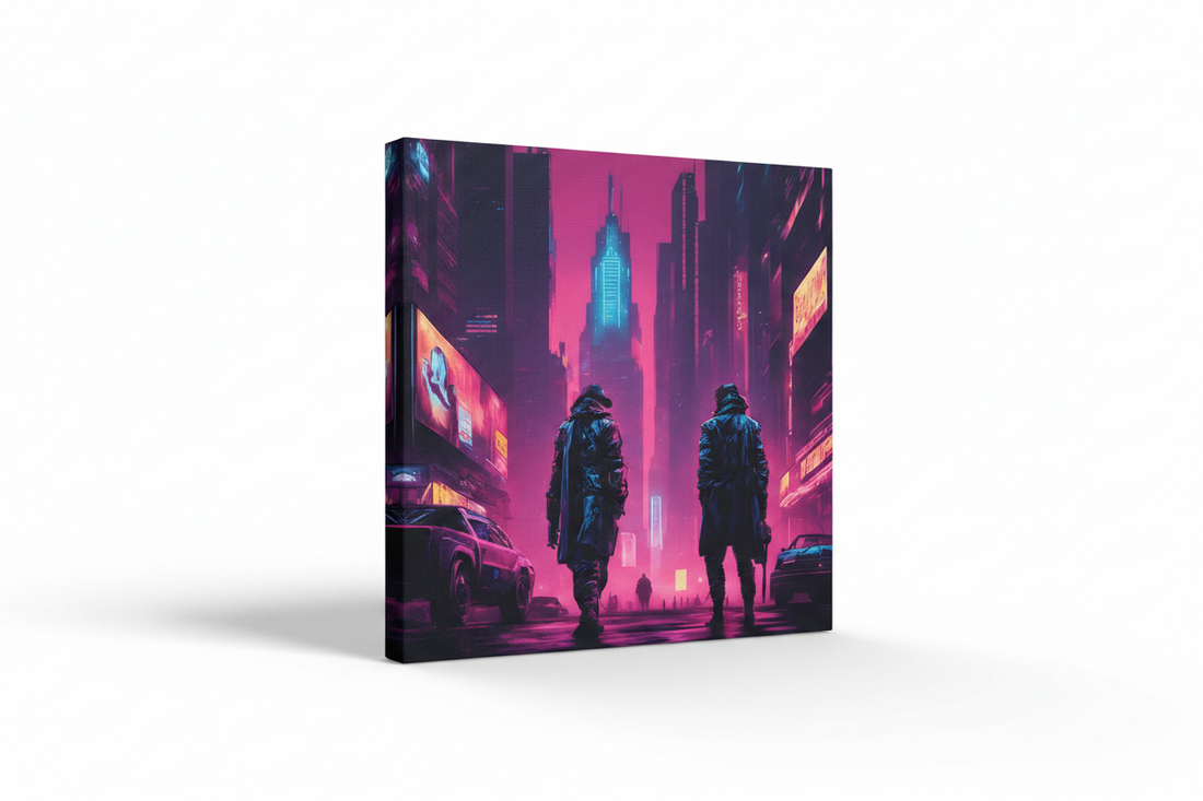 Cyberpunk City Canvas Hero
