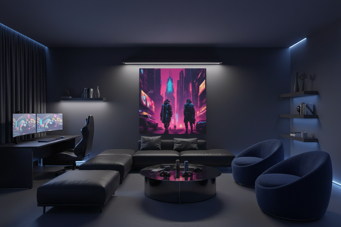 Cyberpunk City Canvas Hero