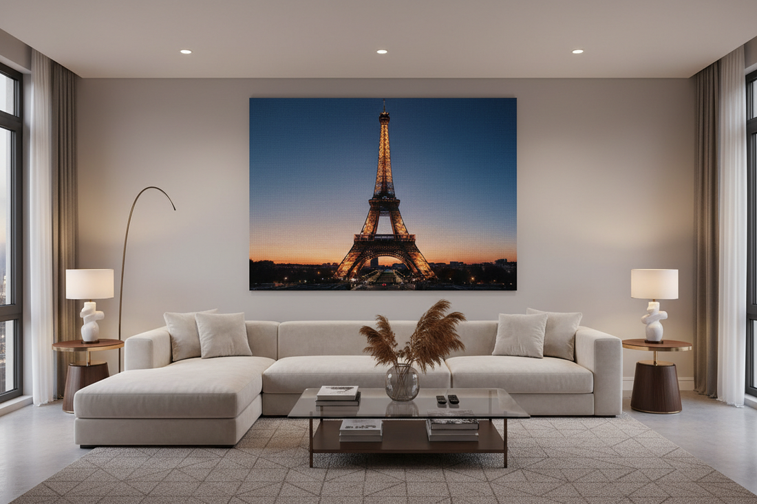 Paris Eiffel Tower Canvas Hero Mockup