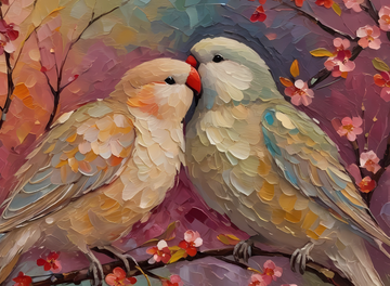 Canvas Wall Art Home Decor - Lovebirds