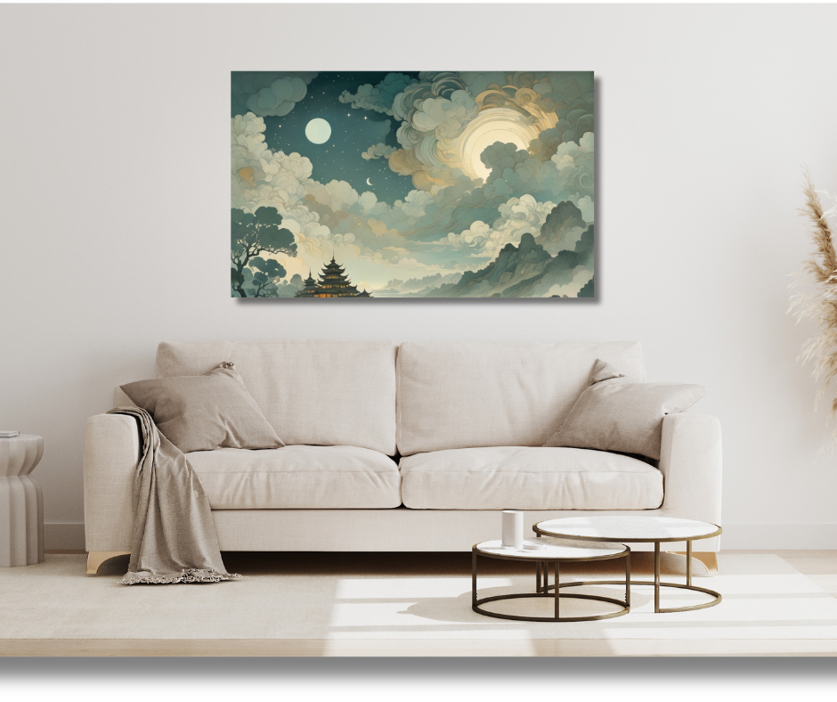 Canvas Wall Art Home Decor - Misty Swirls 01