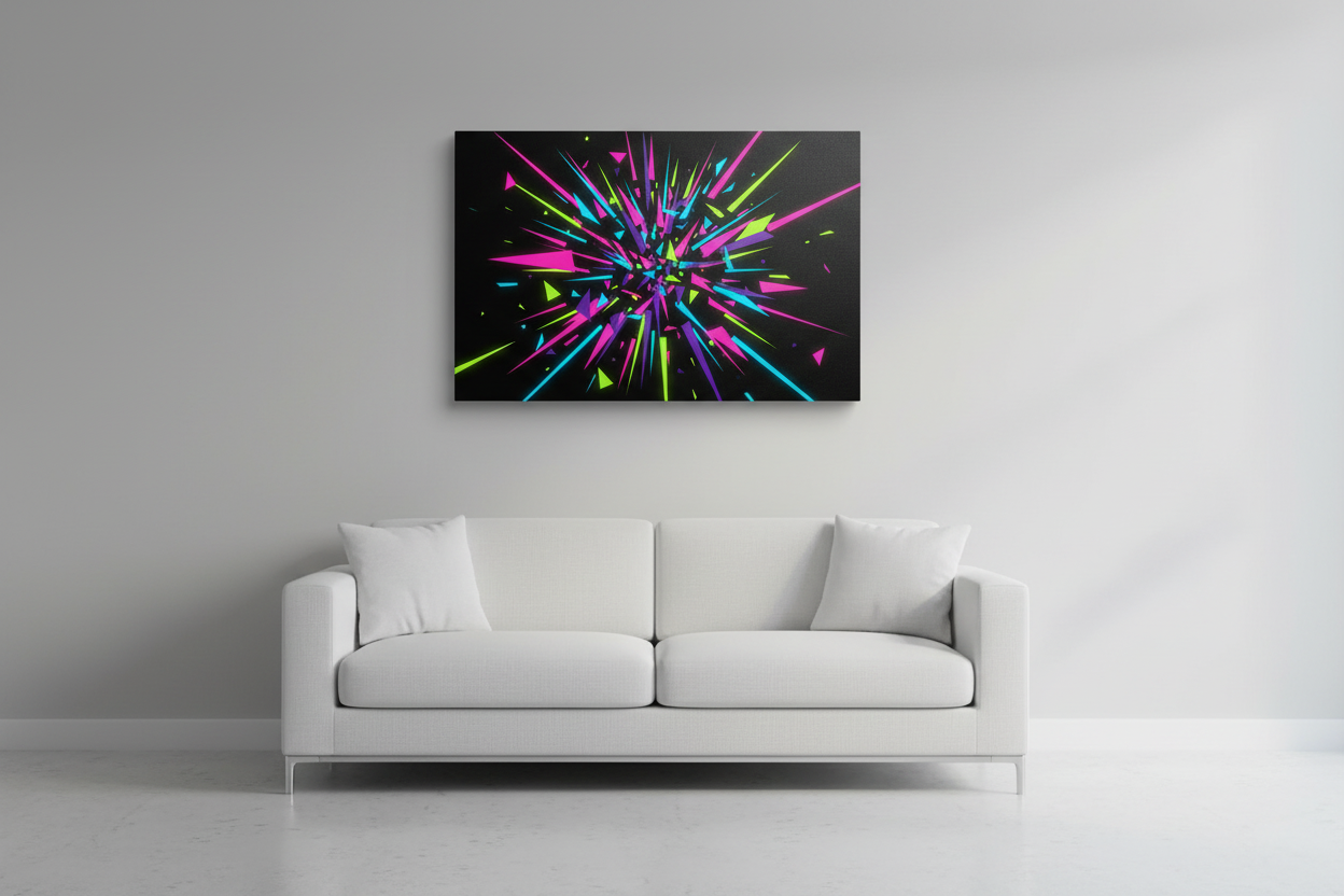 Neon Geometric Explosion - Lifestyle 2
