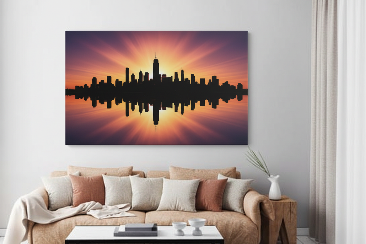Skyline Silhouette At Sunrise — Lifestyle 1
