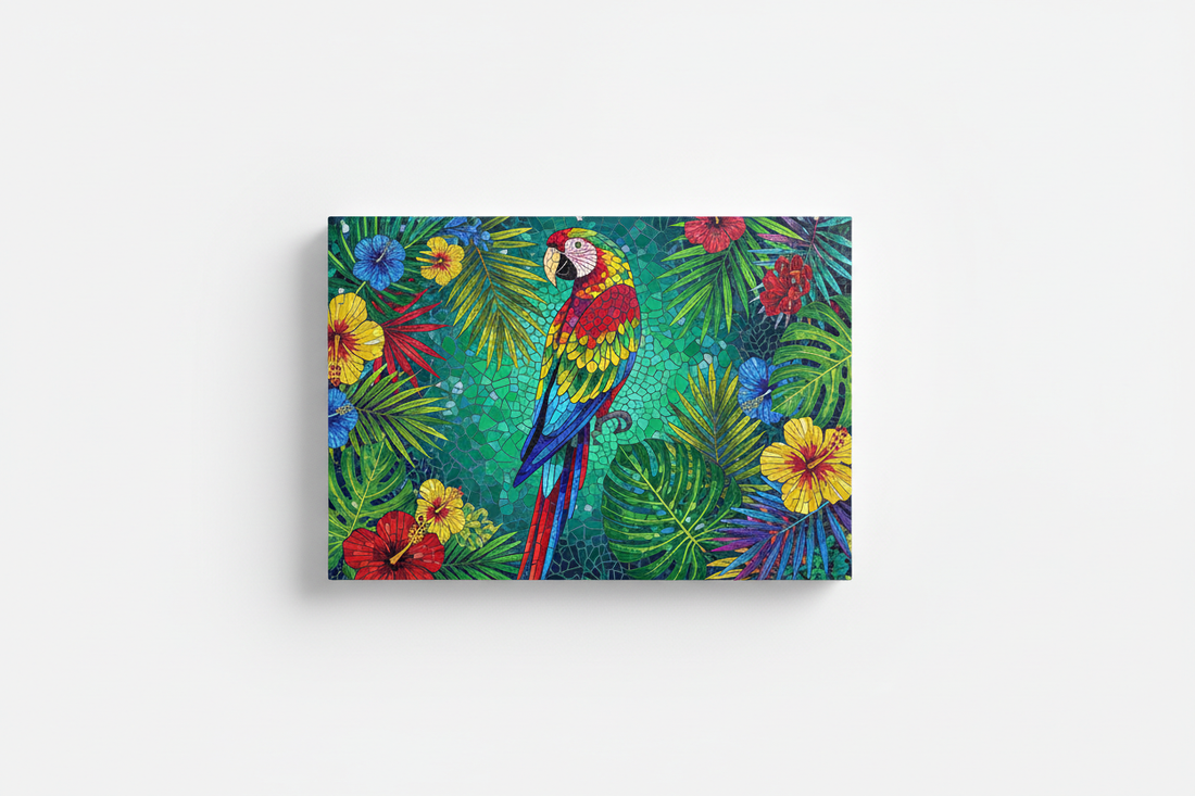 Tropical Parrot Mosaic - Hero